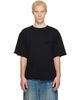 We11done We11done Black Logo Pin-Tucked T-shirt - 1