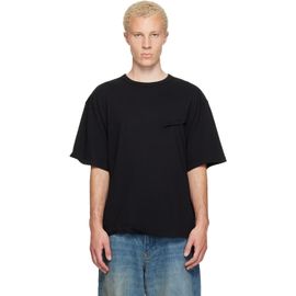 We11done We11done Black Logo Pin-Tucked T-shirt
