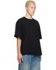We11done We11done Black Logo Pin-Tucked T-shirt - 2