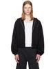 We11done We11done Black Logo Pin-Tucked Zip-Up Hoodie - 1