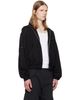 We11done We11done Black Logo Pin-Tucked Zip-Up Hoodie - 2