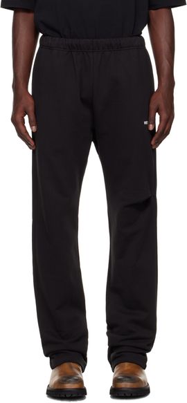 We11done We11done Black Logo Wide Jogger Sweatpants