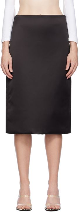 We11done We11done Black Padded Midi Skirt