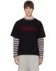 We11done We11done Black Rope-Embroidered Long-Sleeved T-shirt - 1