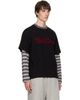 We11done We11done Black Rope-Embroidered Long-Sleeved T-shirt - 2