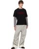 We11done We11done Black Rope-Embroidered Long-Sleeved T-shirt - 4
