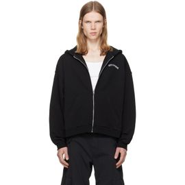 We11done We11done Black Teddy Drawing Zip-Up Hoodie