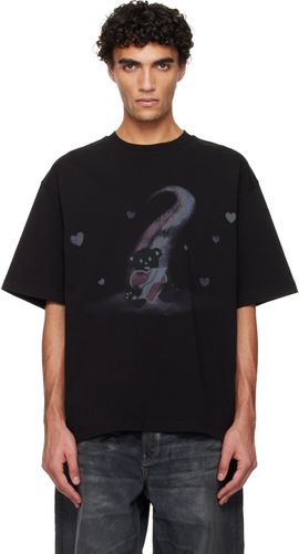 We11done We11done Black Teddy Hearts T-shirt