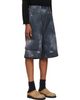 We11done We11done Black Trompe L'Oeil Cargo Shorts - 2