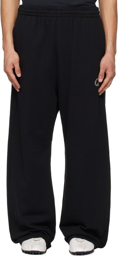 We11done We11done Black 'WE11DONE' Curved Sweatpants