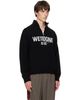 We11done We11done Black Wide-Fit '1506' Logo Half-Zip Sweater - 2