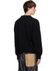 We11done We11done Black Wide-Fit '1506' Logo Pullover Sweater - 3