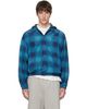 We11done We11done Blue Check Coach Jacket - 1