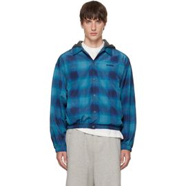 We11done We11done Blue Check Coach Jacket