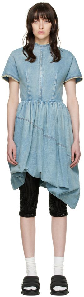 We11done We11done Blue Denim Mini Dress