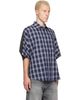 We11done We11done Blue Dolman Short-Sleeved Shirt - 2