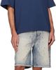 We11done We11done Blue Embroidery Washed Denim Shorts - 4