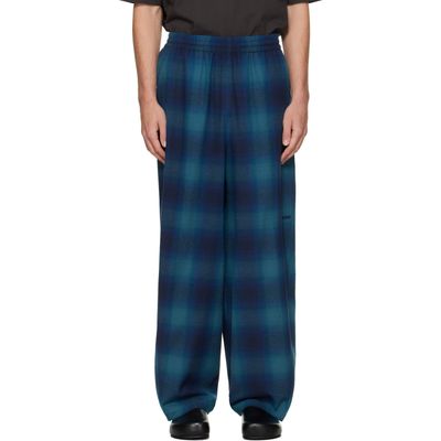 We11done We11done Blue Flannel Lounge Pants
