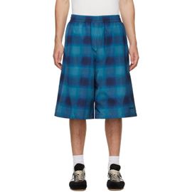 We11done We11done Blue Flannel Printed Bermuda Shorts