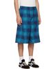 We11done We11done Blue Flannel Printed Bermuda Shorts - 2