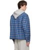 We11done We11done Blue Hooded Shirt Jacket - 3