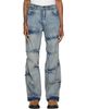 We11done We11done Blue Multi-Tuck Denim Jeans - 1