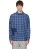We11done We11done Blue Repaired Checked Shirt - 1