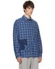 We11done We11done Blue Repaired Checked Shirt - 2