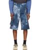 We11done We11done Blue Trompe L'Oeil Cargo Shorts - 1