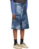 We11done We11done Blue Trompe L'Oeil Cargo Shorts - 2