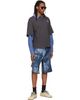 We11done We11done Blue Trompe L'Oeil Cargo Shorts - 4