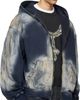 We11done We11done Blue Zip-Up Dirty Denim Jacket - 2