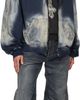 We11done We11done Blue Zip-Up Dirty Denim Jacket - 4
