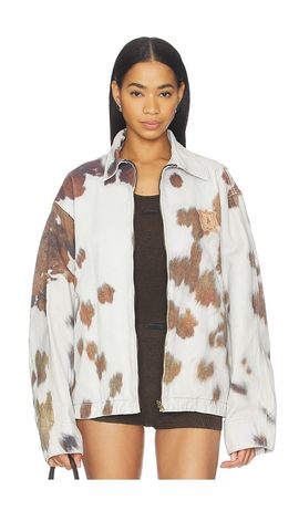 WE11DONE WE11DONE Cowhide Print Work Jacket