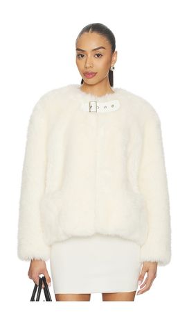 WE11DONE WE11DONE Faux Fur Belt Jacket