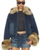 WE11DONE WE11DONE Faux Fur Denim Jacket - 1