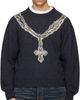 We11done We11done Gray Cross Necklace Sweater - 1