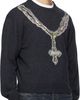 We11done We11done Gray Cross Necklace Sweater - 2