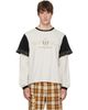 We11done We11done Gray Double-Sleeve Tape Long-Sleeve T-shirt - 1