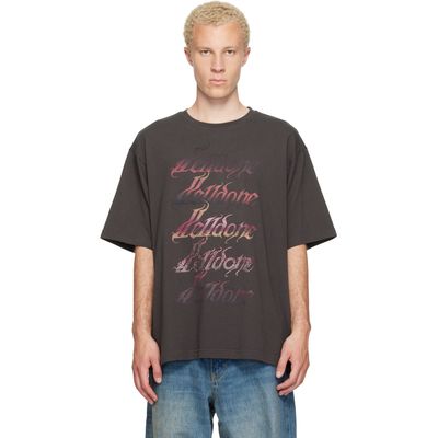 We11done We11done Gray Gradient Logo T-shirt