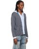 We11done We11done Gray Hooded Shirt-Layered Cardigan - 2