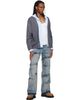 We11done We11done Gray Hooded Shirt-Layered Cardigan - 4