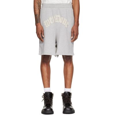 We11done We11done Gray Inside-Out Bermuda Sweat Shorts