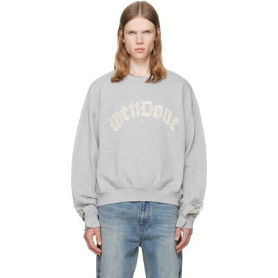 We11done We11done Gray Inside-Out Sweatshirt