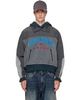 We11done We11done Gray Layered Fleece Hoodie - 1