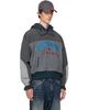 We11done We11done Gray Layered Fleece Hoodie - 2