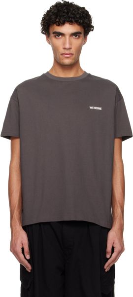We11done We11done Gray Mini Logo T-shirt