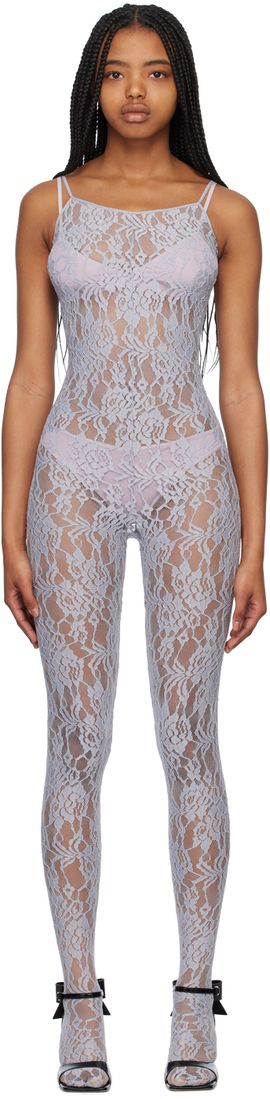 We11done We11done Gray Pattern Jumpsuit