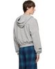 We11done We11done Gray Repaired Zip-Up Hoodie - 3