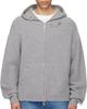 We11done We11done Gray Rose Thorns Oversized Zip-Up Hoodie - 1